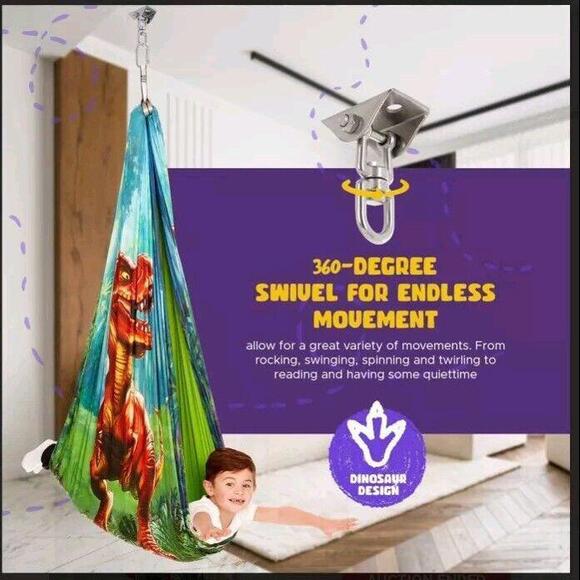 Sensory Swing for Kids with Special Needs - Double-Layer, 360° Swivel - Includes - Picture 4 of 9